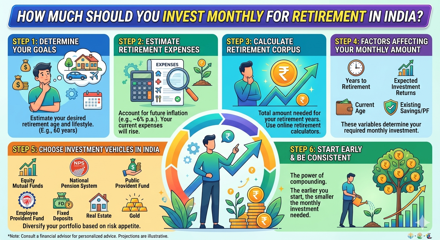 How Much Should You Invest Monthly for Retirement in India?